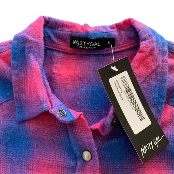 Via Penny Lane Reworked Apparel | Britney Spears Graphic Button Up Flannel Shirt - Picture 10 of 12
